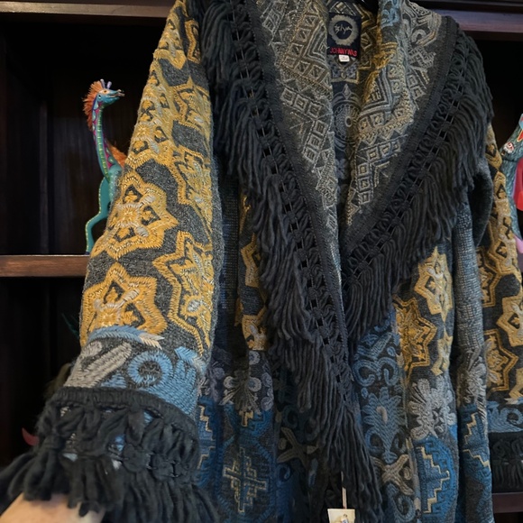 Johnny Was Tokley Fringed Embroidery Open-Front Duster NWT - Picture 12 of 15